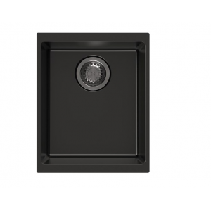 Aqu Black Granite Quartz Stone Kitchen Sink Single Bowl